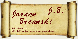 Jordan Brcanski vizit kartica